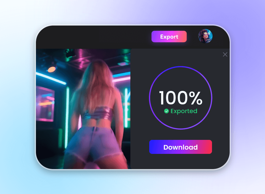 Download your twerking video from AI Twerk Generator
